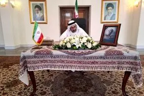 وزیر مشاور در امور خارجی امارات دفتر یادبود جانباختگان حادثه بندر شهید رجایی  را امضا کرد