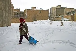 برف نیم متری مدارس این شهر را تعطیل کرد