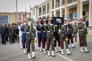 تشییع پیکر همسر شهید فلاحی در دافوس ارتش