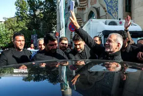 عکس جالب از مسعود پزشکیان در مراسم ترحیم برادر وزیر نفت + عکس 