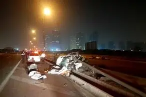 مرگ فجیع 3 نفر در بزرگراه خرازی تهران