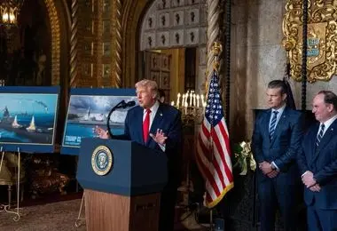 رونمایی ترامپ از نبردناو «کلاس ترامپ» + عکس 