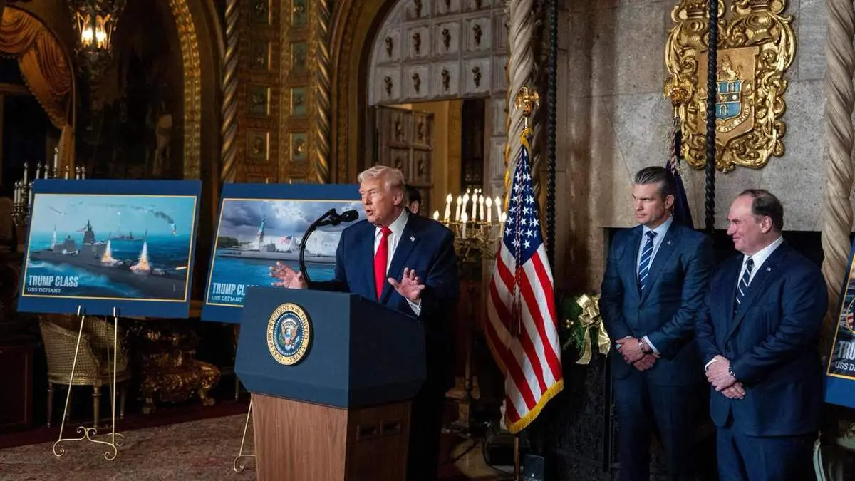 رونمایی ترامپ از نبردناو «کلاس ترامپ» + عکس 