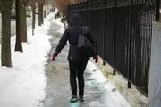 مرگ بخاطر لیز خوردن در برف