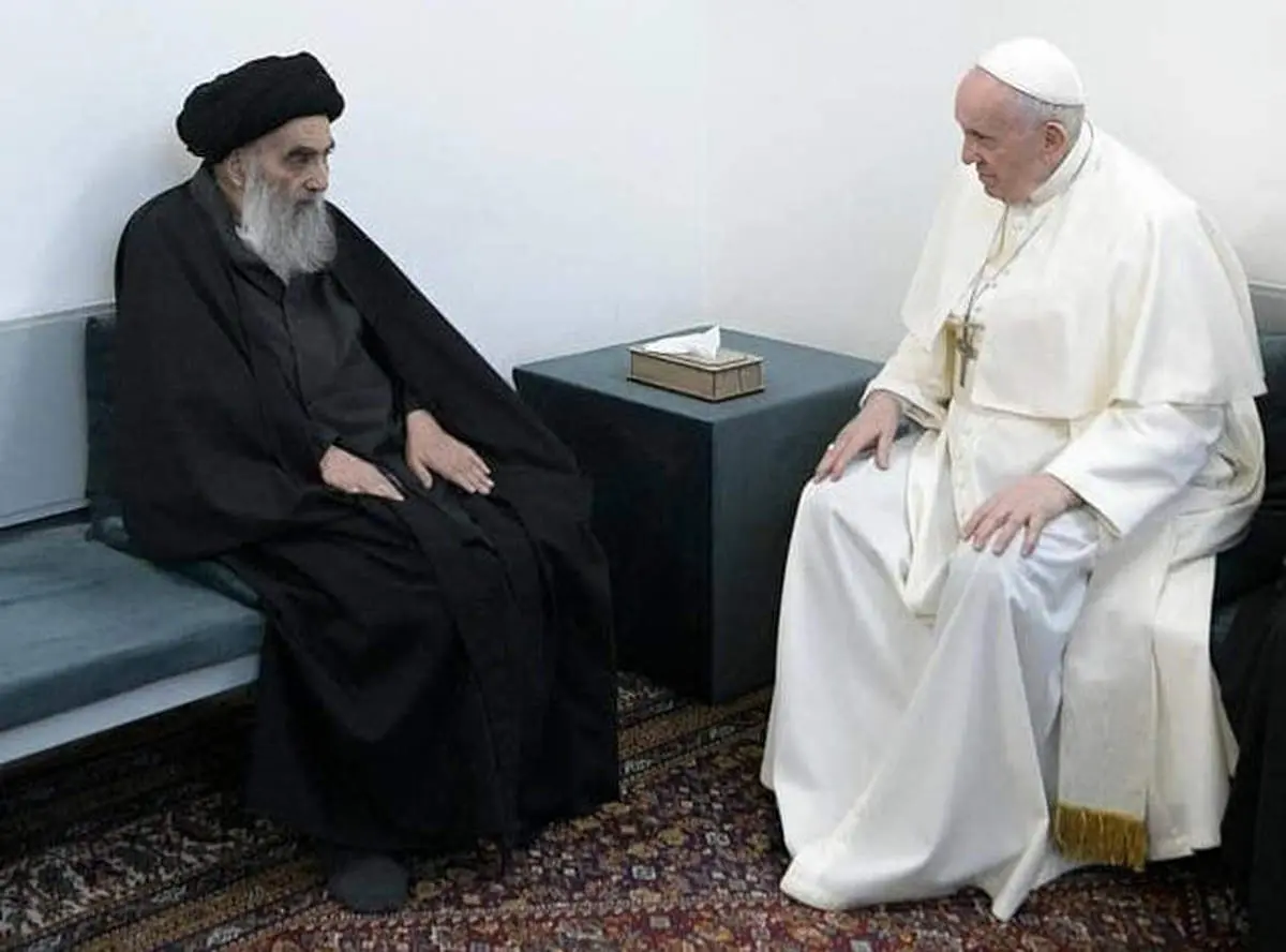 بیانیه دفتر آیت‌الله سیستانی در پی درگذشت پاپ فرانسیس 