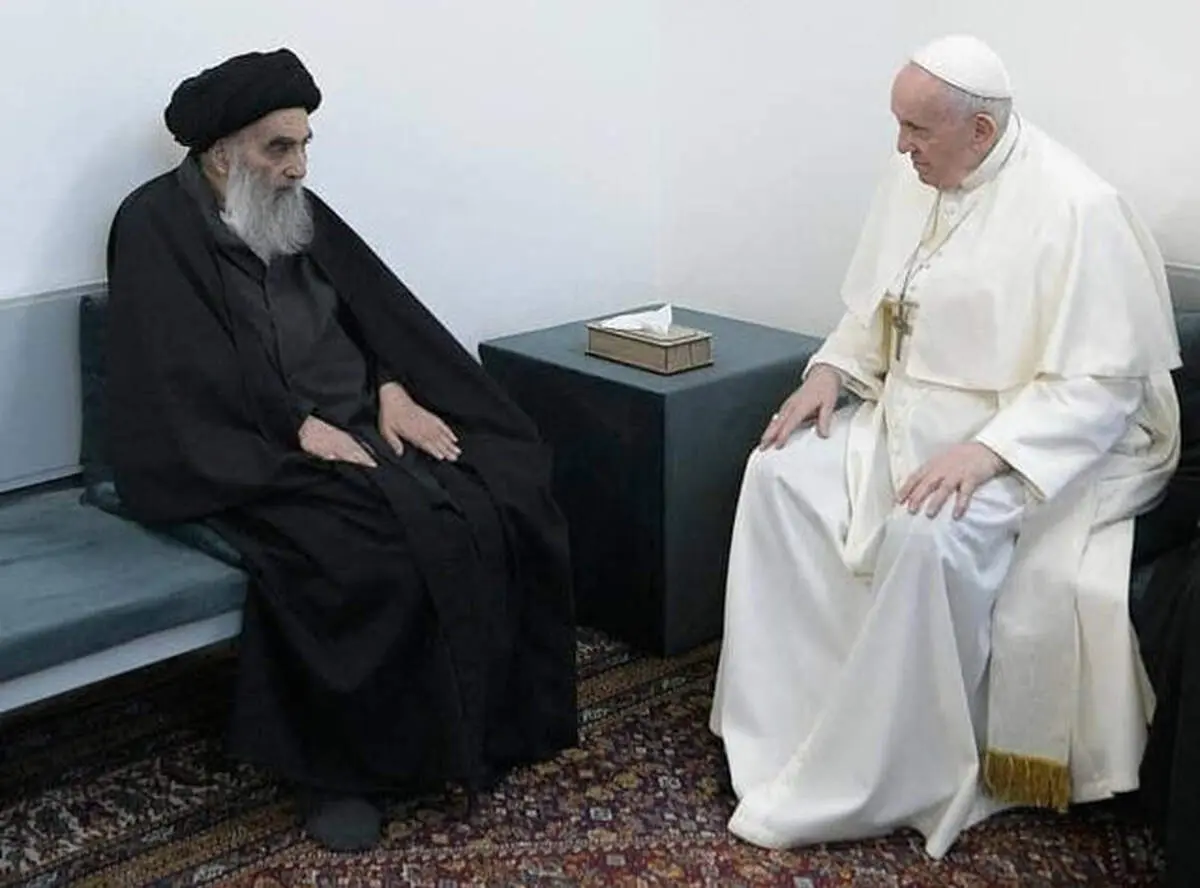 بیانیه دفتر آیت‌الله سیستانی در پی درگذشت پاپ فرانسیس 