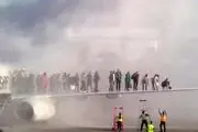 سانحه‌ هوایی/ مسافران یک پرواز به دلیل آتش‌سوزی در هواپیما تخلیه شدند