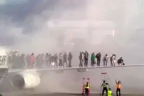 سانحه‌ هوایی/ مسافران یک پرواز به دلیل آتش‌سوزی در هواپیما تخلیه شدند