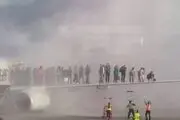 سانحه‌ هوایی/ مسافران یک پرواز به دلیل آتش‌سوزی در هواپیما تخلیه شدند