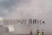 سانحه‌ هوایی/ مسافران یک پرواز به دلیل آتش‌سوزی در هواپیما تخلیه شدند