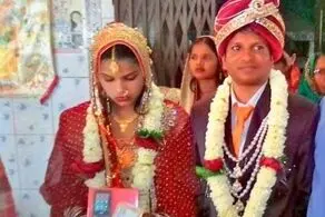 عروس خانم تازه وسط عروسی فهمید که داماد کچل است!+عکس