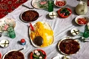 خلاقیت خنده دار مادر ایرانی در پخت قرمه سبزی با ایده از پرچم ایران/ عکس