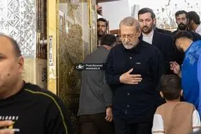 زیارت لاریجانی پس از بازگشت از روسیه  + عکس 