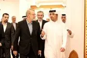دیدار لاریجانی با وزیر خارجه‌ قطر 
