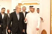دیدار لاریجانی با وزیر خارجه‌ قطر 
