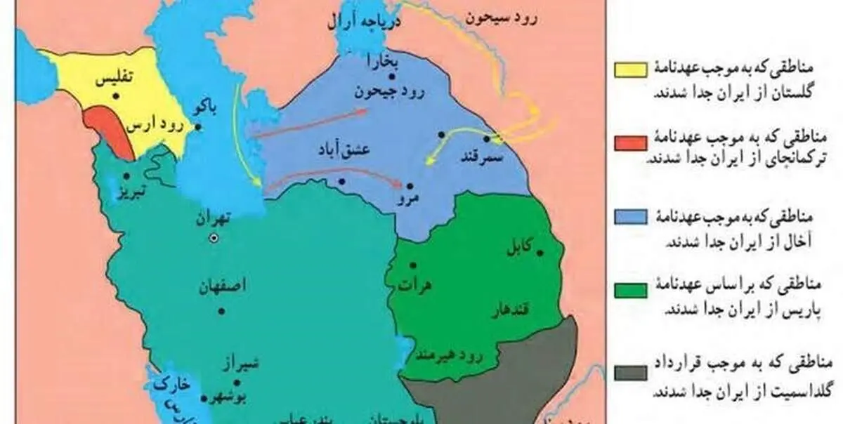 توطئه روسیه برای تصرف دریای مازندران، و استان های خراسان، گیلان، آذربایجان و مازندران