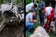 سقوط مرگبار آفرود در ویسرود شفت به دره/ عکس