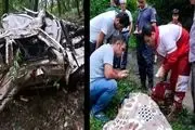 سقوط مرگبار آفرود در ویسرود شفت به دره/ عکس