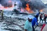 انفجار مهیب مخازن سوخت در غزه 