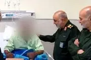 فرمانده کل سپاه پاسداران از مجروحان لبنانی در مشهد عیادت کرد + عکس 