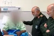 فرمانده کل سپاه پاسداران از مجروحان لبنانی در مشهد عیادت کرد + عکس 