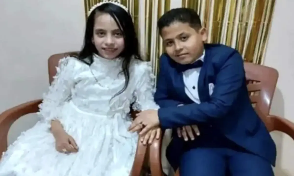 جنجال نامزدی دو کودک کم سن و سال+عکس