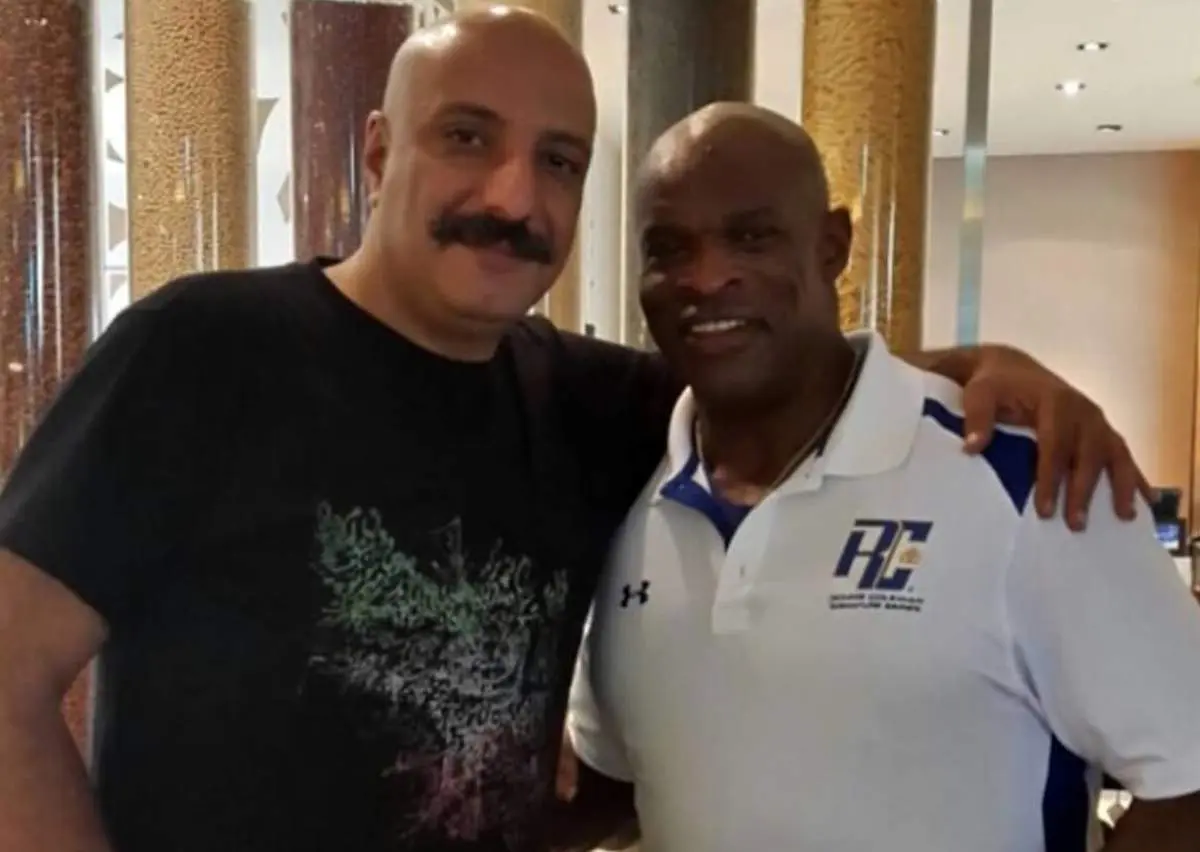 بازیگر مشهور سینمای ایران کنار غول NBA/ عکس