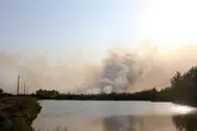 تالاب انزلی باز هم شعله ور شد