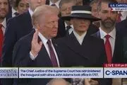 دونالد ترامپ به عنوان چهل و هفتمین رئیس جمهور ایالات متحده آمریکا سوگند یاد کرد