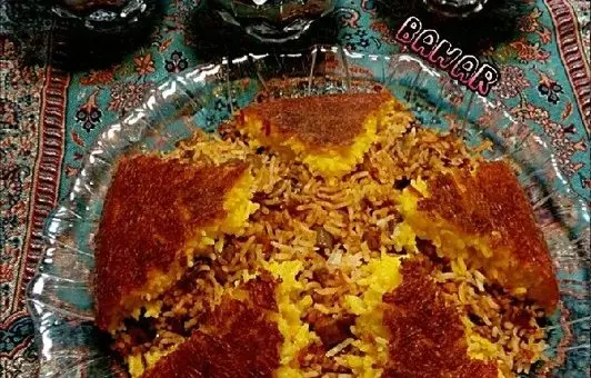 طرز تهیه لوبیا پلو با ته چین خوشمزه