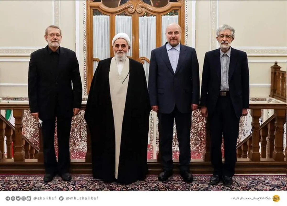 افطاری قالیباف با ناطق نوری و لاریجانی