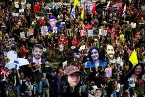 تظاهرات علیه نتانیاهو بالا گرفت + عکس 