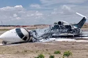 سانحه برای هواپیمای حامل وزیر معادن کنگو + عکس 