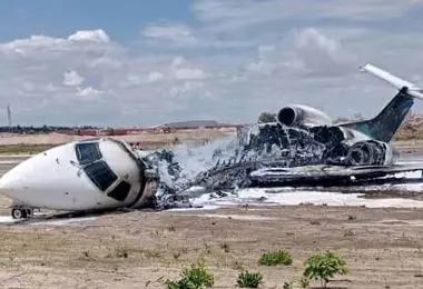 سانحه برای هواپیمای حامل وزیر معادن کنگو + عکس 