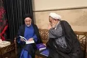 سید محمد خاتمی و ابطحی به دیدار شیخ انصاریان رفتند  