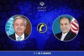 گفتگوی تلفنی دبیر کل سازمان ملل با وزیر امور خارجه