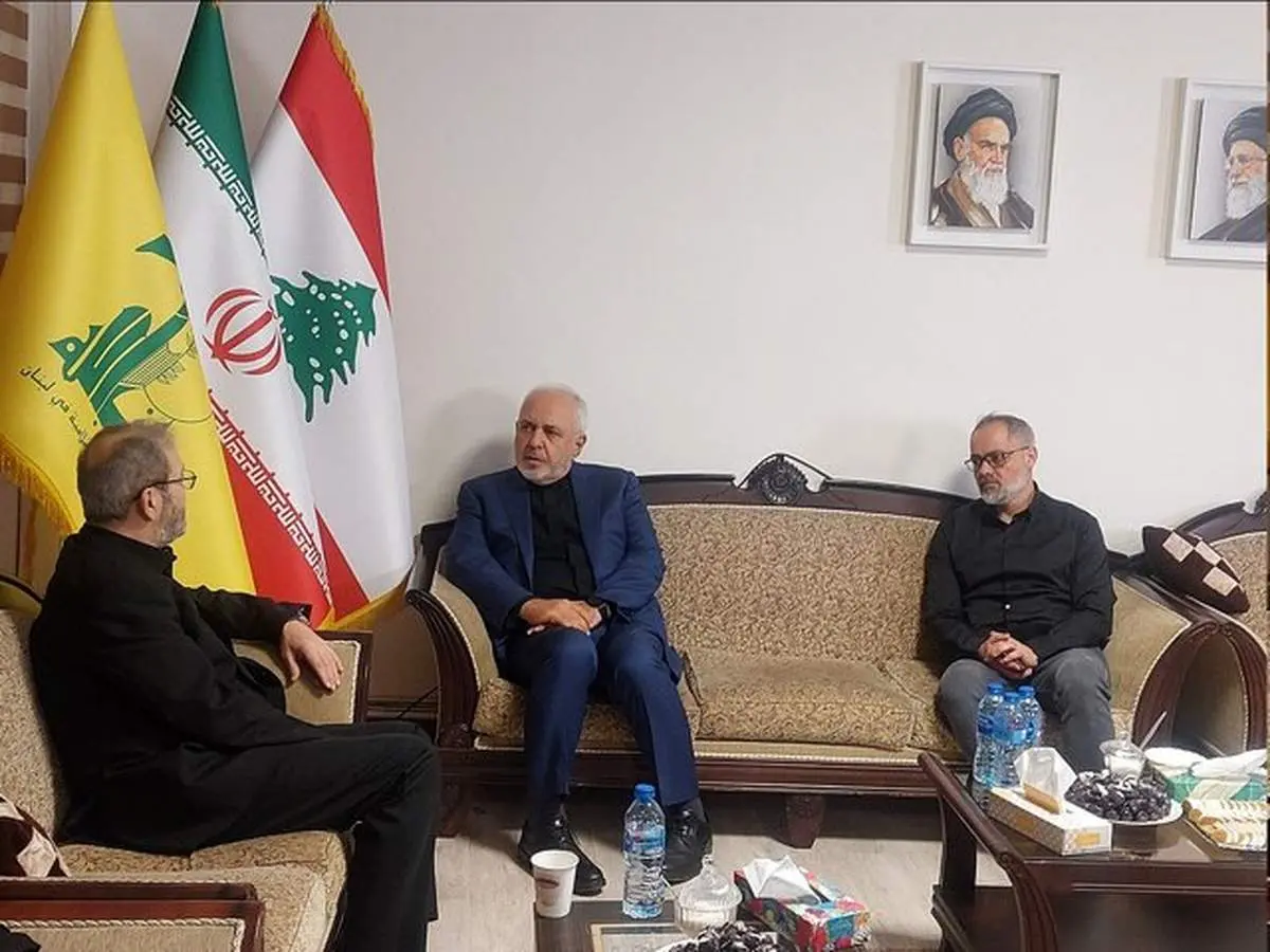 حضور ظریف در دفتر حزبالله لبنان در تهران