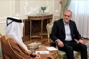 پزشکیان: ایران بر روابط گسترده‌تر و عمیق‌تر با کشور دوست و همسایه قطر تأکید دارد/ دعوت رئیس جمهور از امیر قطر برای سفر به ایران