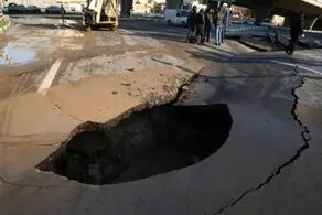 نشست هولناک زمین در کرج