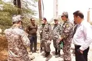 روند خدمات رسانی گروه پدافند هوایی بندر لنگه به زلزله‌زدگان بررسی شد