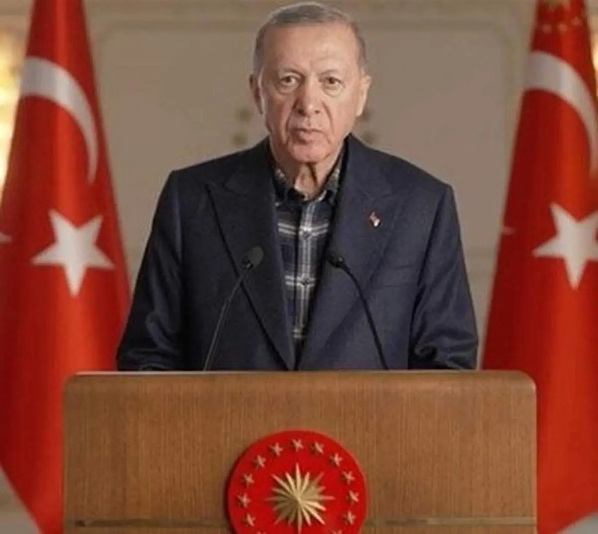 حال اردوغان وسط برنامه خراب شد