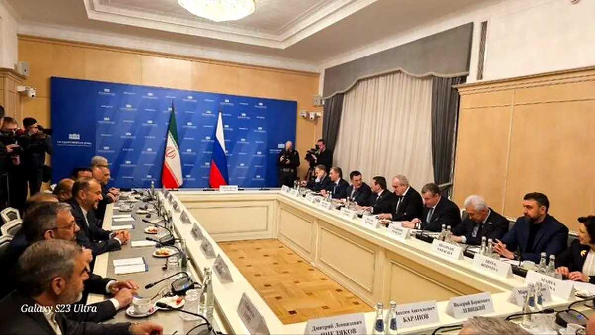 
دیدار امیرعبداللهیان با رئیس کمیسیون روابط خارجی دومای روسیه
