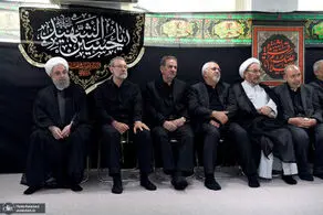 مراسم عزاداری در دفتر کار حسن روحانی برگزار شد/ ظریف و لاریجانی هم آمدند