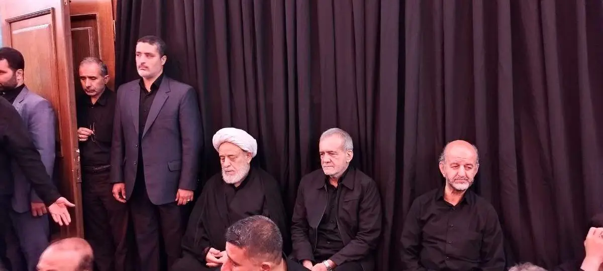 عکسی از مسعود پزشکیان و شیخ حسین انصاریان در یک مراسم + ببینید