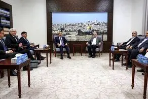 دیدار هیئت حماس با وزیر خارجه ترکیه در دوحه 
