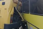تصادف هولناک ۲ اتوبوس در جاده مخصوص کرج