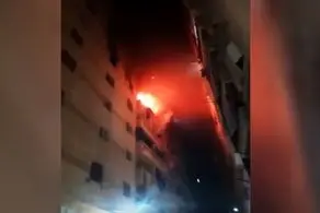 فداکاری پدر و مادر برای نجات فرزندان خود از آتش سوزی مهیب