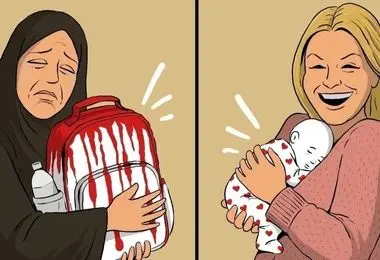 کاریکاتور جنجالی در واکنش به تولد فرزند سخنگوی کاخ سفید + عکس 