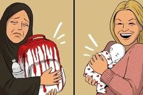 کاریکاتور جنجالی در واکنش به تولد فرزند سخنگوی کاخ سفید + عکس 