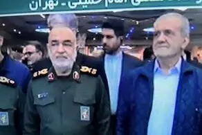 حضور پزشکیان در مراسم سالگرد شهید سلیمانی